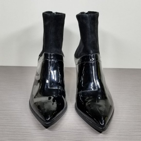 Pelle Moda Booties, Black Leather & Suede, Womens Size 6.5 M - Picture 2 of 12